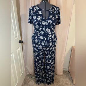 Torrid floral jumpsuit